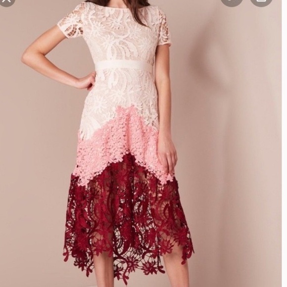 Maje Romarin Ombre Lace Midi Dress - Picture 5 of 9